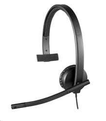 Logitech® H570e USB Headset Mono (UC version) - BLACK - USB-A