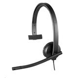 Logitech® H570e USB Headset Mono (UC version) - BLACK - USB-A