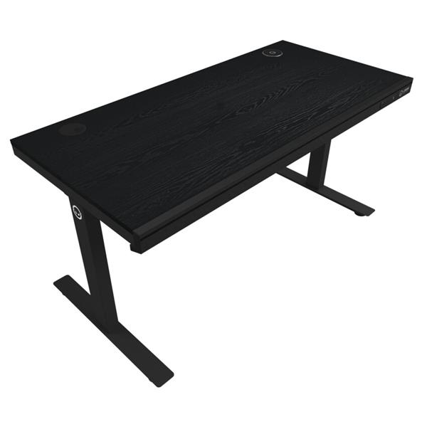 Lorgar DP80W prémiový herný stôl s elektrickým zdvihom, dreveným povrchom a RGB ambientným osvetlením