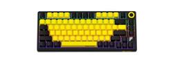 Lorgar KBP7075, Pro bezdrôtová mechanická herná klávesnica, Wireless 2.4 GHz/ BT 5.0, 75%, Displ., SK/CZ layout, žltá