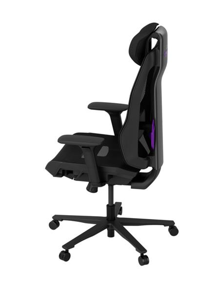 Lorgar PRO CHA51 ergonomická herná stolička, 4D podrúčky, bedrová opora, nastaviteľná opierka hlavy, čierno fialová