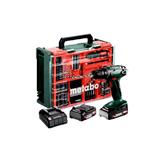 Metabo BS 18 Set, 74-dielna Mobilná dielňa v kufríku, 18V 2x2Ah LiPOWER; Nabíjačka SC 36