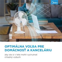 MIDEA Stolový ventilátor FT40-21M, 40W, 40cm, 3 rýchlosti, mechanický, 50-60 dB