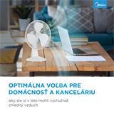 MIDEA Stolový ventilátor FT40-21M, 40W, 40cm, 3 rýchlosti, mechanický, 50-60 dB