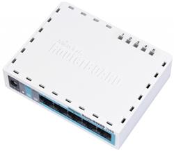 MIKROTIK RouterBOARD 250GS 5-port Gigabit smart switch (SwitchOS, plastic case + zdroj)