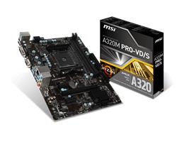 MSI A320M PRO-VD/S/Socket AM4/DDR4/USB3.1/mATX VGA DVI