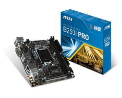 MSI B250I PRO/Socket 1151/DDR4/USB3.1/DVI-D/HDMI/RTL8111H/Mini-ITX
