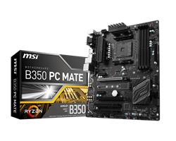 MSI B350 PC MATE/Socket AM4/DDR4/USB3.1/DSUB/DVI-D/HDMI/8111H/RAID/ATX