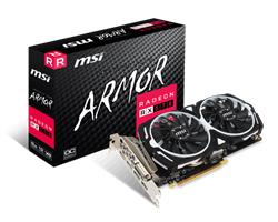 MSI Radeon RX 570 ARMOR 8G OC, 8GB GDDR5, 3xDP, HDMI, DVI