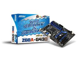 MSI Z68A-G43 (G3), s1155, Z68(B3), D3, USB 3.0, 2xPCIe, ATX, Heatsink