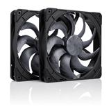 Noctua NF-A14x25 G2 PWM Sx2-PP chromax.black, set 2 ventilátorov 140x140x25mm