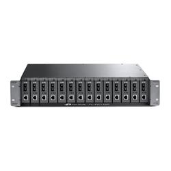 Omada 14-Slot Media Converter Chassis SPEC: 14-Slot, Rackmount FEATURE: Redundant Power Supply, Compatible with TP-Link'