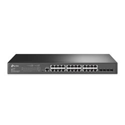 Omada 24-Port Gigabit L2+ Managed Switch with 4 SFP Slots PORT: 24× Gigabit RJ45 Ports, 4× Gigabit SFP Slots, RJ45/Micr