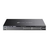 Omada 24-PortGigabit Stackable L3 Managed PoE+ Switch with 4 10GE SFP+ Slots PORT: 24× Gigabit PoE+ RJ45 Ports, 4× 10G S