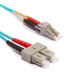 Optický duplex kabel 50/125 OM3, LC/SC, 2m