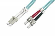 Optický duplex kabel, MM, 50/125, LC/ST, LSOH, (OM3), 2m