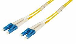 optický kábel LC-LC, 1m Duplex OS2(9/125µm), LSOH, 2.0mm, žltý