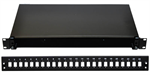 optický patch panel 24x LC-LC, 19 inch., 1U, výsuvný, neosadený, čierny