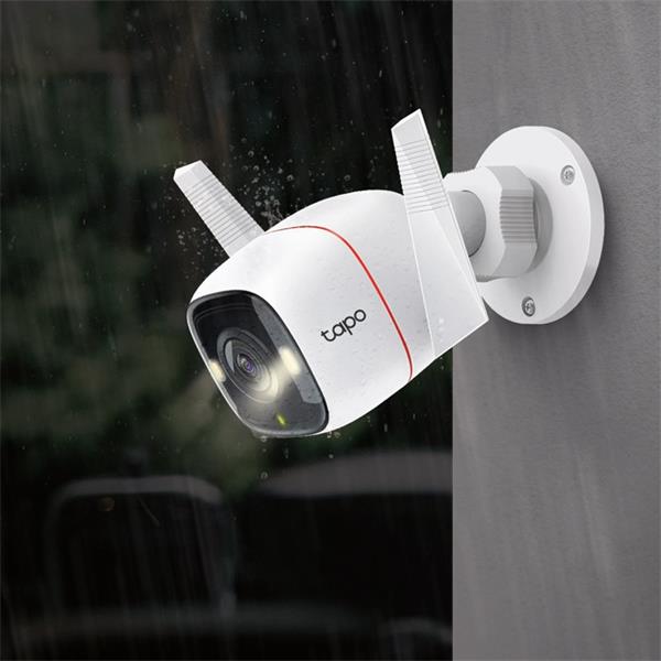 Outdoor Security Wi-Fi Camera SPEC: 2K (2560x1440), 2.4 GHz, 2T2R, 2 × External Antennas, 1 × Ethernet Port FEATURE: Mot
