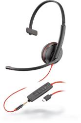 Plantronics BLACKWIRE 3215 headset Mono, USB-C, 1 x 3.5 mm miniJack