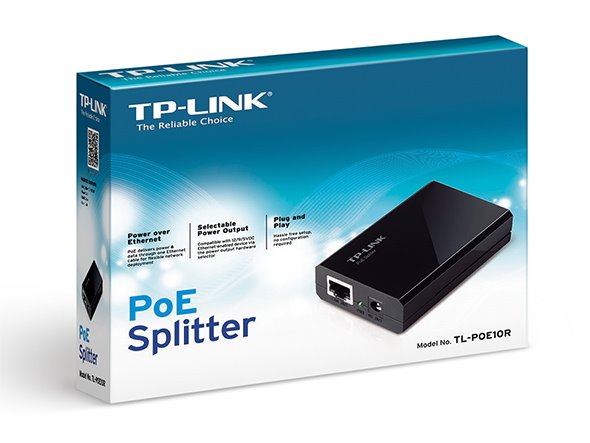PoE Splitter Adapter PORT: 1× Gigabit PoE Port, 1× Gigabit Non-PoE Port SPEC: 802.3af Compliant, Data and Power Carried