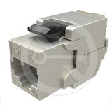Samorezný keystone Solarix CAT6A STP RJ45 SXKJ-10G-STP-BK-SA Component Level a 4PPoE