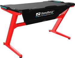Sandberg herný stôl, Fighter Gaming Desk, červeno čierny