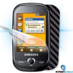 ScreenShield Samsung Corby (S3650) - Films on display and carbon skin (black)