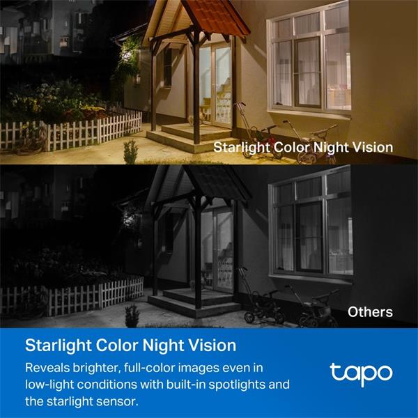 Solar-Powered Security Camera Kit 1 × Tapo C460, 1 × Tapo A201 SPEC: 4K UHD (3840x2160), H.265/H.264 Supported, 16x UHD