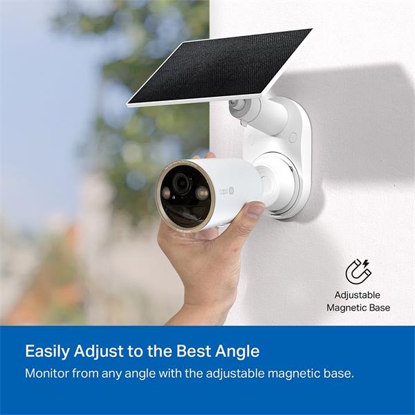 Solar-Powered Security Camera Kit 1 × Tapo C460, 1 × Tapo A201 SPEC: 4K UHD (3840x2160), H.265/H.264 Supported, 16x UHD