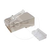 SOLARIX konektor RJ45-8p8c,50µ" Au, lanko guľatý STP CAT6A - otvor pre vodič 1,5mm,