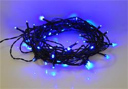 Solight LED vianočná reťaz, 60 LED, 10m, prívod 3m, 8 funkcií, IP20, modrý
