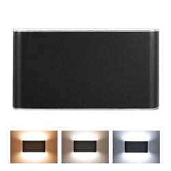 Solight LED vonkajšie nástenné osvetlenie Modena, 12W, 800lm, 3CCT, čierna