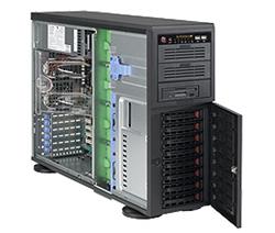 Supermicro® CSE-745TQ-R800B/ 8 x 3.5" SAS/SATA Hot-swappable/redundant 1+1 /Tower/4U chassis black