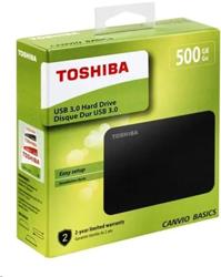 TOSHIBA CANVIO Basics 2,5" Externý HDD 500GB, USB 3.0, čierny