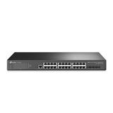 TP-LINK "JetStream™ 24-Port Gigabit L2+ Managed Switch with 4 10GE SFP+ SlotsPORT: 24× Gigabit RJ45 Ports, 4× 10G SFP+