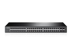 TP-LINK T1600G-52TS(TL-SG2452) JetStream™ 48-Port Gigabit Smart Switch, 48 Gigabit RJ45 Ports, 4 SFP Slots