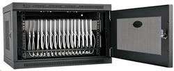 TrippLite 16-Device USB Charging Station Cabinet with Sync for iPad and Android Tablets, Wall-Mount Option, Black