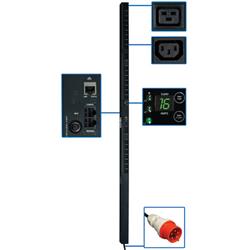 TrippLite 3-Phase Switched PDU, 11 kW, 24 230V outlets (21-C13, 3-C19) .9m Cord, IEC-309 Red 16A Input, 0U vertical moun