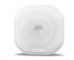 Ubiquiti All-weather SuperLink siren delivering 110 dB alarm and emergency LED lighting powered using battery or DC inpu