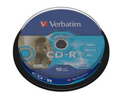 Verbatim - CD-R 700MB 52x Lightscribe 10ks v cake obale