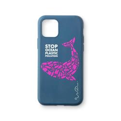 Wilma Whale Eco-case iPhone 11, tmavo - modré