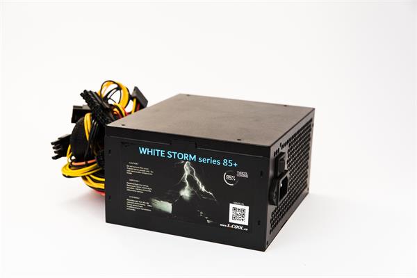 Zdroj 700W 1stCOOL WHITE STORM 700, účinnosť 85+, 12cm ventilátor, bulk