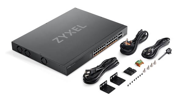 Zyxel XMG2230-28HP, L3 Access Switch, 24x 2.5G AC:700W PoE , DC:1440W PoE, 4 x SFP+ Uplink, incl 1 yr NebulaFlex Pro